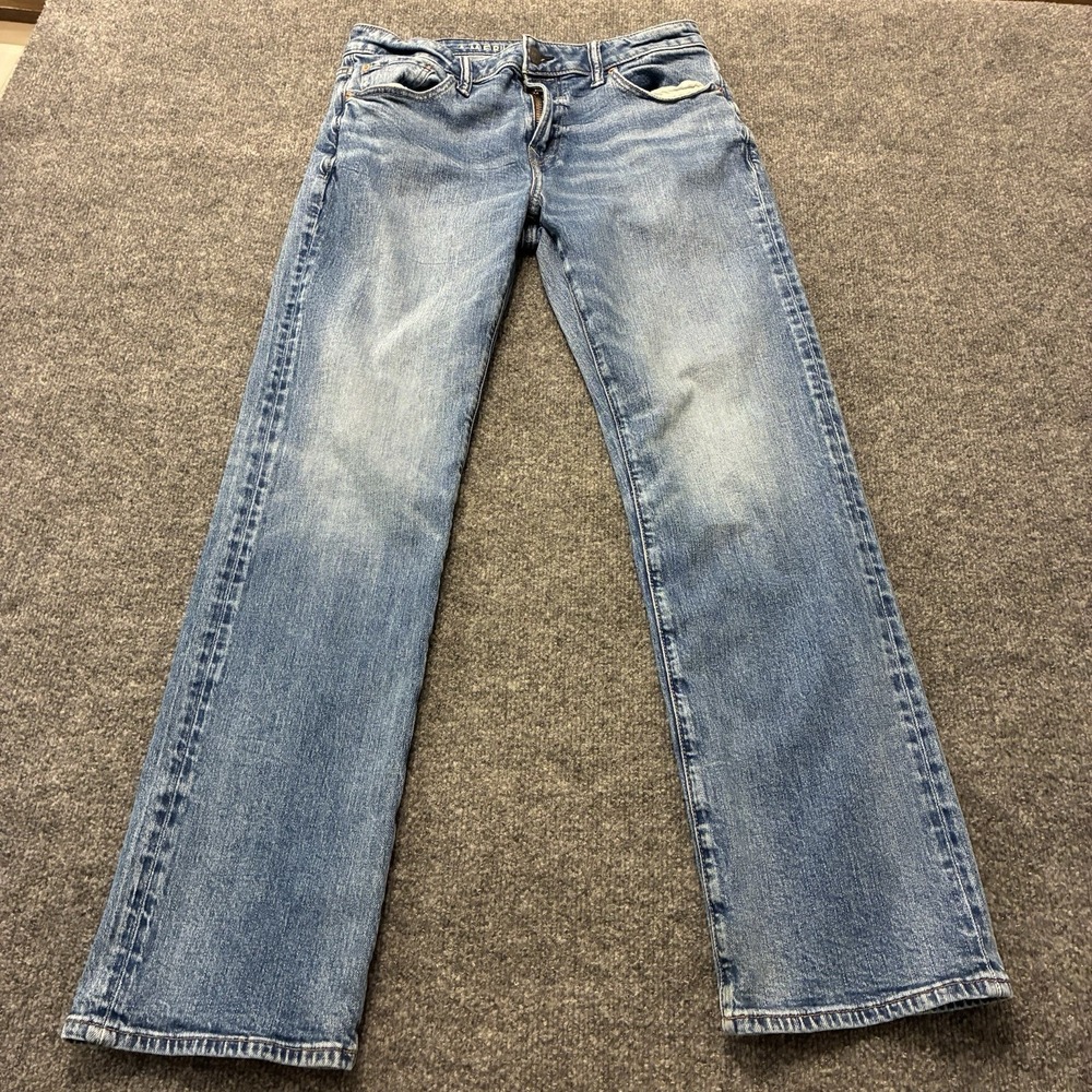 American Eagle Original Bootcut Jeans Mens 30x32 Faded Whiskered Denim Ranch